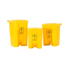 Plastic Waste Pedal Bin 80 L MedFlow Black or Yellow